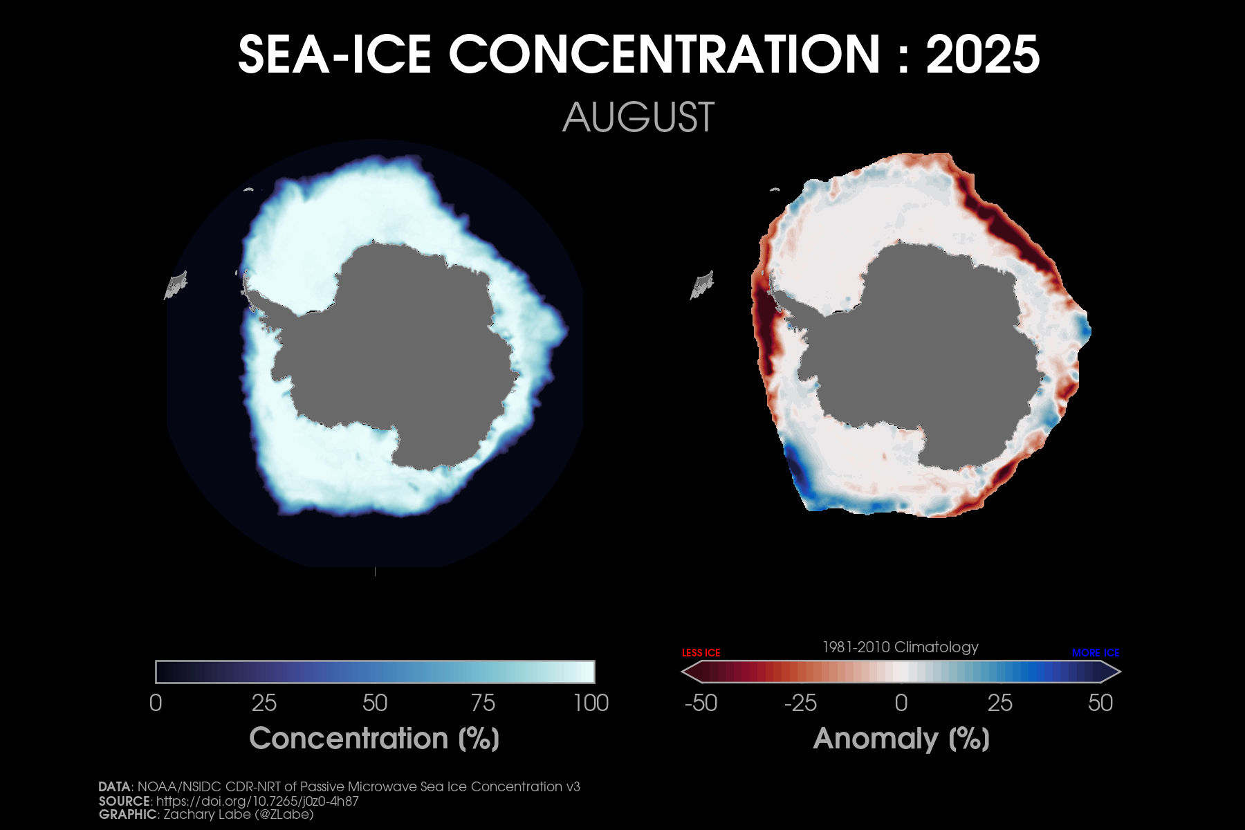ANTARCTICA　南極 Antarctic: Sea-Ice Concentration/Extent/Thickness – Zachary Labe